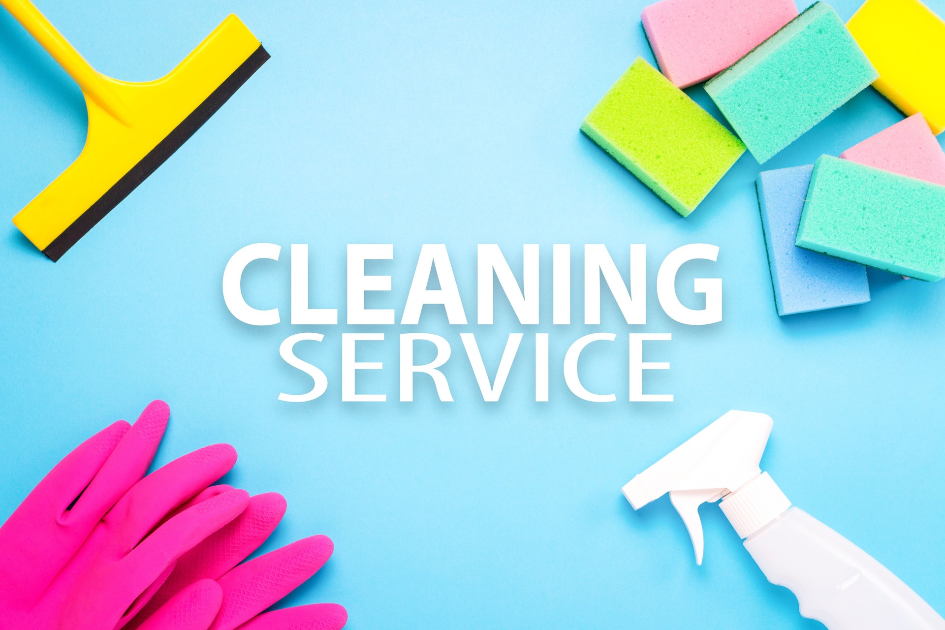 Accessories for cleaning, gloves, sponges, scraper for cleaning